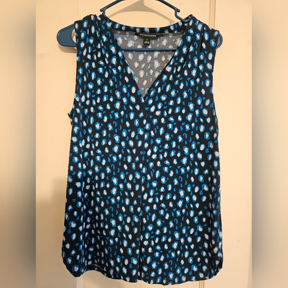Blue and Black Patterned Dress